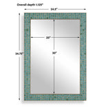 Coralie Mirror, Teal Green