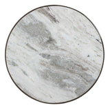 Corbett End Table, Creamy Taupe/Aged Bronze by Four Hands