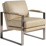 Corbin Leather Chair, Nehir Sand-Furniture - Chairs-High Fashion Home