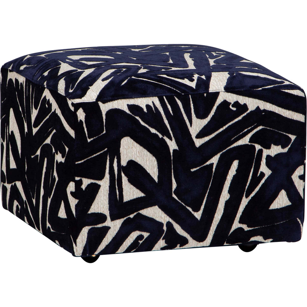 Corbin Ottoman, ACDC Indigo-Furniture - Chair-High Fashion Home