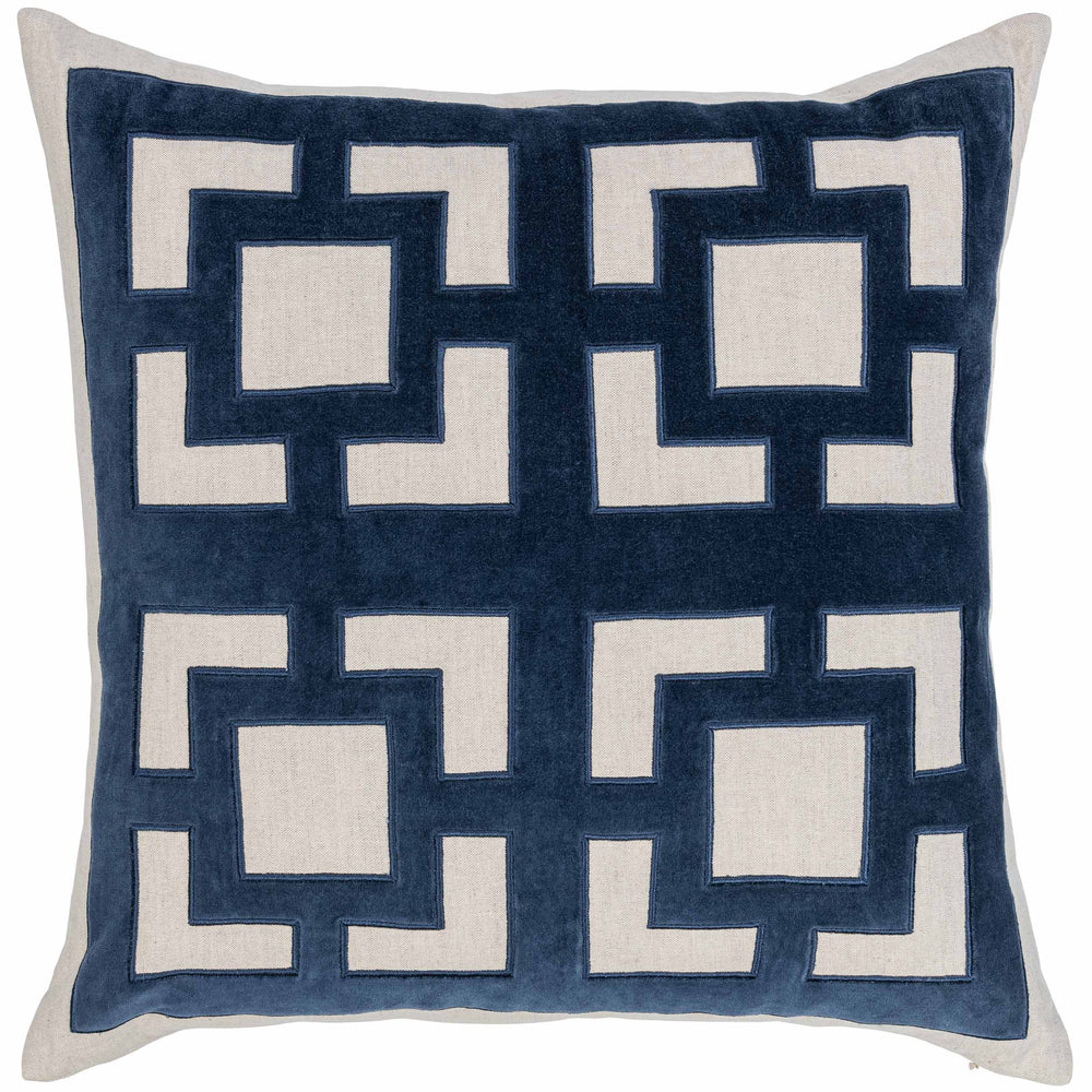 Corbin Pillow, Navy Blue-Accessories-High Fashion Home