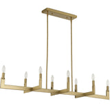 Cordoba 8 Light Linear Chandelier, Natural Brass-Lighting-High Fashion Home
