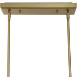 Cordoba 8 Light Linear Chandelier, Natural Brass-Lighting-High Fashion Home