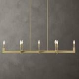 Cordoba 8 Light Linear Chandelier, Natural Brass-Lighting-High Fashion Home