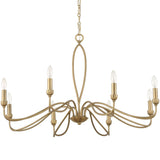 Corella 8 Light Chandelier, Soft Gold-Lighting-High Fashion Home