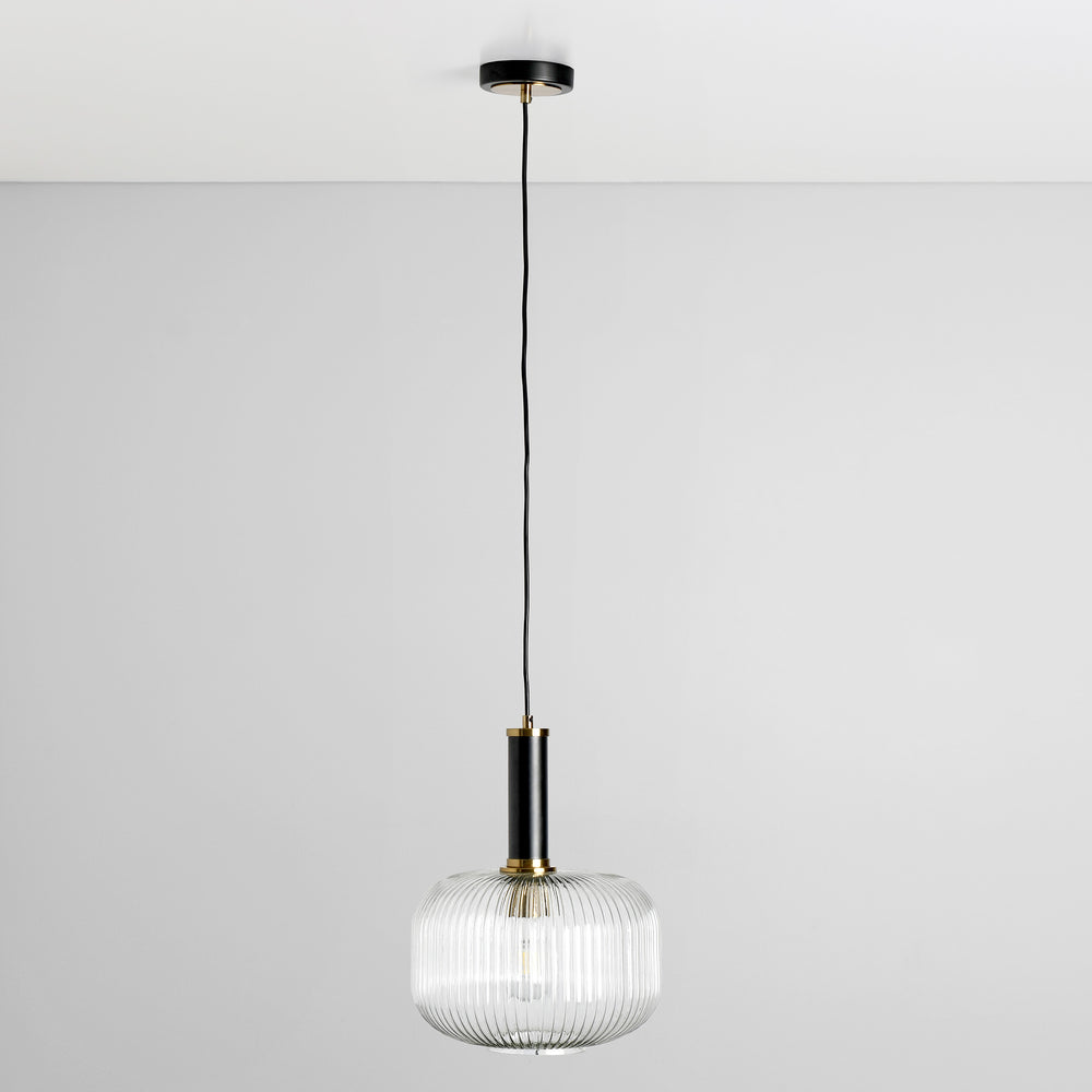 Corey Round Pendant, Matte Black-Lighting-High Fashion Home
