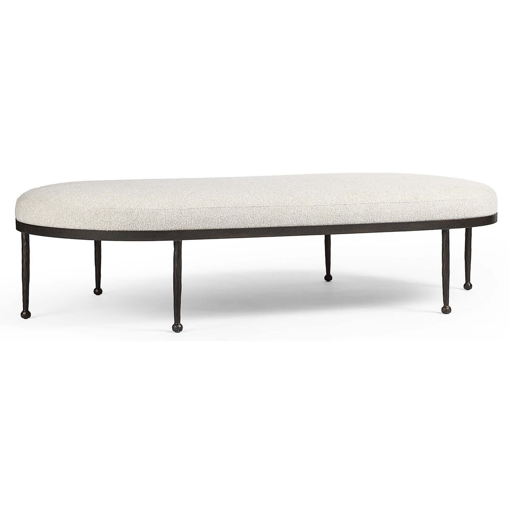 Corinne Cocktail Ottoman, Crete Pebble-Furniture - Benches-High Fashion Home