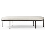 Corinne Cocktail Ottoman, Crete Pebble-Furniture - Benches-High Fashion Home