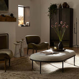 Corinne Cocktail Ottoman, Crete Pebble-Furniture - Benches-High Fashion Home