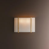 Cornell Wide Wall Sconce, Aged Brass