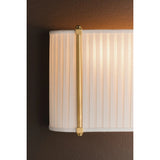 Cornell Wide Wall Sconce, Aged Brass