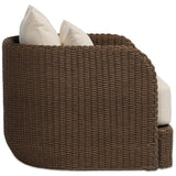 Corrigan Outdoor Swivel Chair, Dark Textured Woven by Four Hands-Furniture - Outdoor-High Fashion Home