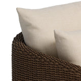 Corrigan Outdoor Swivel Chair, Dark Textured Woven by Four Hands-Furniture - Outdoor-High Fashion Home