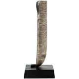 Corrugated Half Circle Sculpture, Ivory-Accessories-High Fashion Home