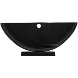 Corrugated Half Circle Sculpture, Ivory-Accessories-High Fashion Home