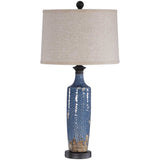 Cortez Table Lamp, Blue-Lighting-High Fashion Home