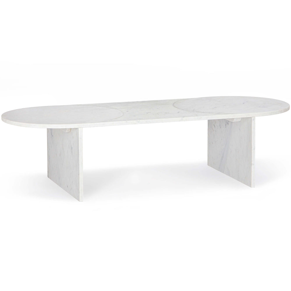 Cortina Marble Coffee Table, White Marble
