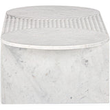 Cortina Marble Coffee Table, White Marble
