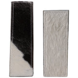 Cow Print Bookends, White/Black-Accessories-High Fashion Home