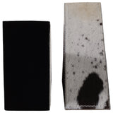 Cow Print Bookends, White/Black-Accessories-High Fashion Home