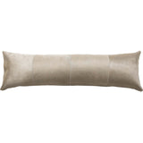 Cowhide Bolster Pillow, Champagne-High Fashion Home