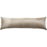 Cowhide Bolster Pillow, Champagne