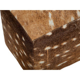 Cowhide Pouf, Axis Print-High Fashion Home