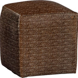 Cowhide Pouf, Guinea Fowl Print-High Fashion Home
