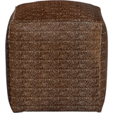 Cowhide Pouf, Guinea Fowl Print-High Fashion Home