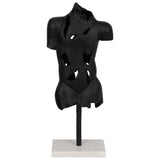 Cracked Bust on Stand, Black-Accessories-High Fashion Home