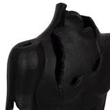 Cracked Bust on Stand, Black-Accessories-High Fashion Home