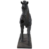 Cracked Horse Sculpture, Black-Accessories-High Fashion Home