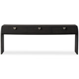 Cressida Console Table, Black Linen by Four Hands-Furniture - Accent Tables-High Fashion Home