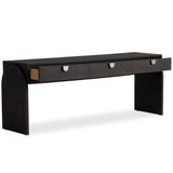 Cressida Console Table, Black Linen by Four Hands-Furniture - Accent Tables-High Fashion Home