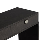 Cressida Console Table, Black Linen by Four Hands-Furniture - Accent Tables-High Fashion Home