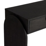 Cressida Console Table, Black Linen by Four Hands-Furniture - Accent Tables-High Fashion Home