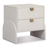 Cressida Nightstand, Ivory Painted Linen by Four Hands-Furniture - Bedroom-High Fashion Home