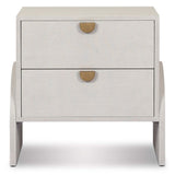 Cressida Nightstand, Ivory Painted Linen by Four Hands-Furniture - Bedroom-High Fashion Home