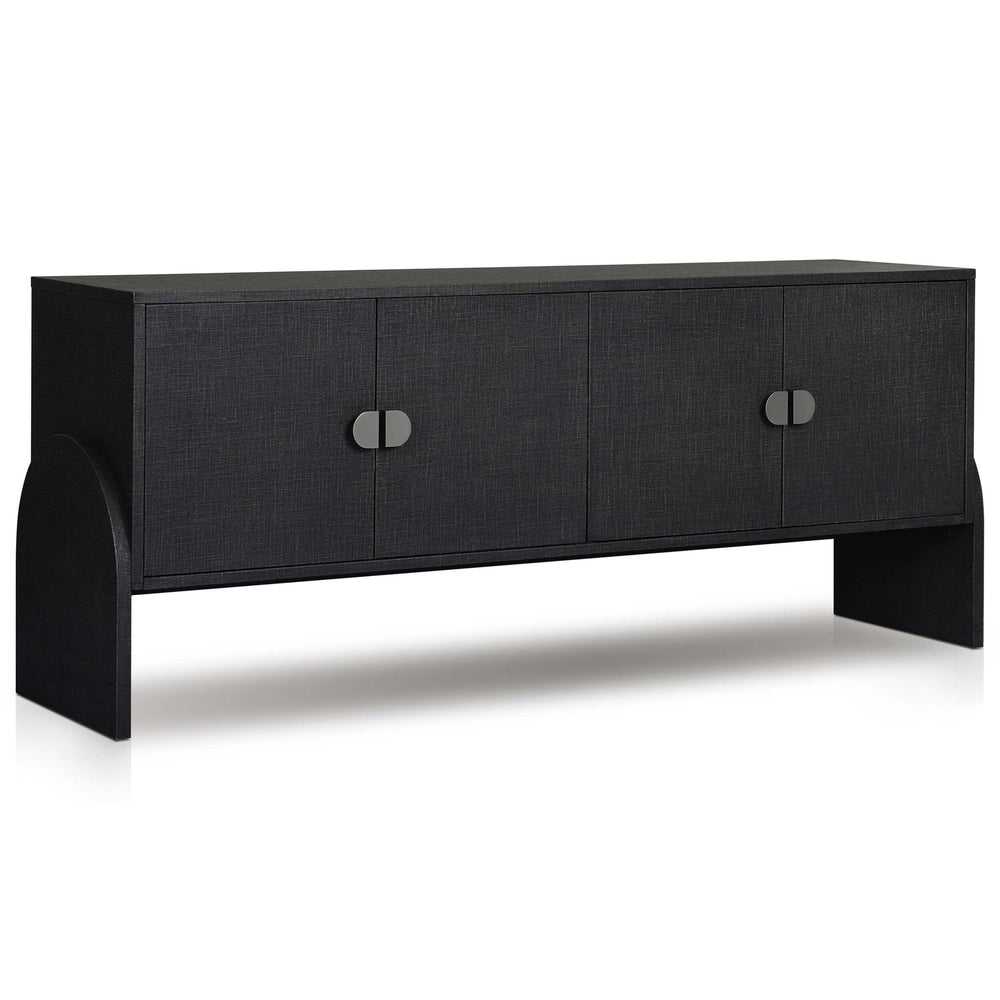 Cressida Sideboard, Black Linen-Furniture - Storage-High Fashion Home