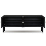 Cressida Sideboard, Black Linen-Furniture - Storage-High Fashion Home