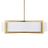 Cresson 4 Light Pendant, Brushed Brass-Lighting-High Fashion Home