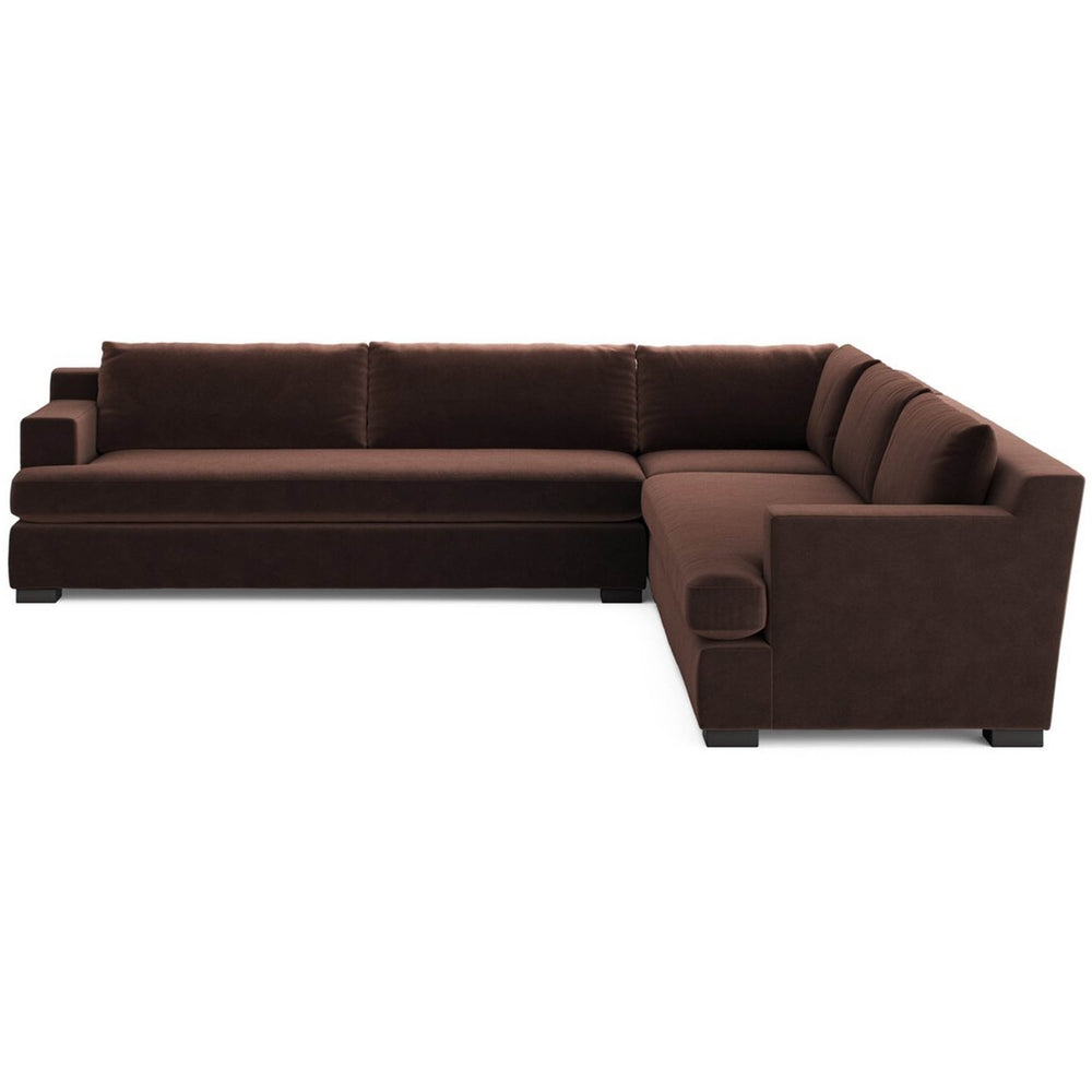 Crispin 3 Piece Sectional, Surrey Cocoa by Four Hands
