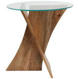 Criss-Cross Accent Table, Natural