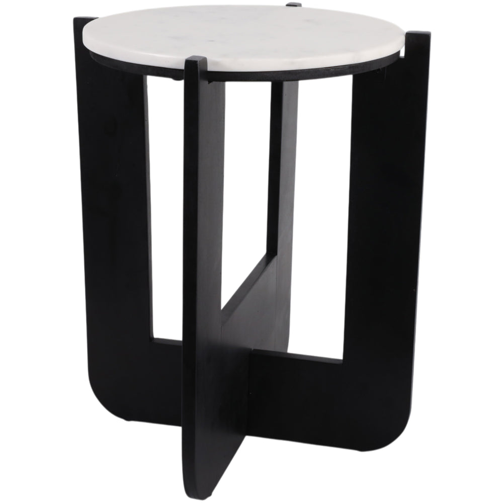 Criss-Cross Accent Table, White