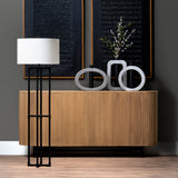 Crosby Square Vase, Grey-Accessories-High Fashion Home