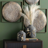 Cruz Dancing Vases, Grey, Set of 2-Accessories-High Fashion Home