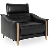 Cullman Leather Power Recliner Chair, Black