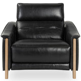 Cullman Leather Power Recliner Chair, Black