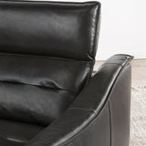 Cullman Leather Power Recliner Chair, Black