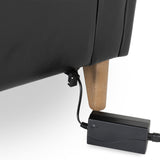 Cullman Leather Power Recliner Chair, Black